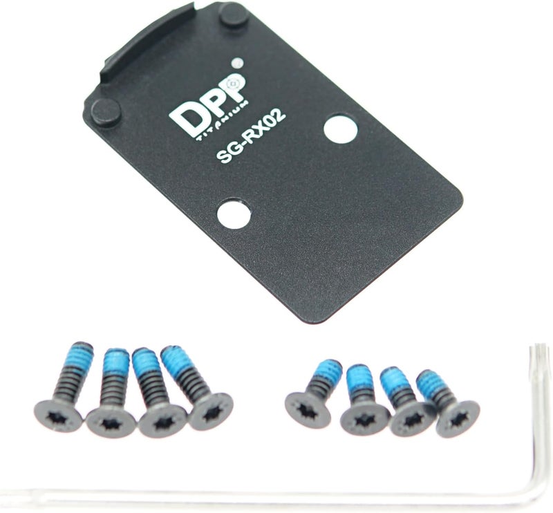 DPP Titanium Adapter Plate Compatible with SIG P320 with Romeo 1 Pro Optic Ready Cut P211 GTO and Holosun 407C/507C/508T Trijicon RMR/SRO - Image 1